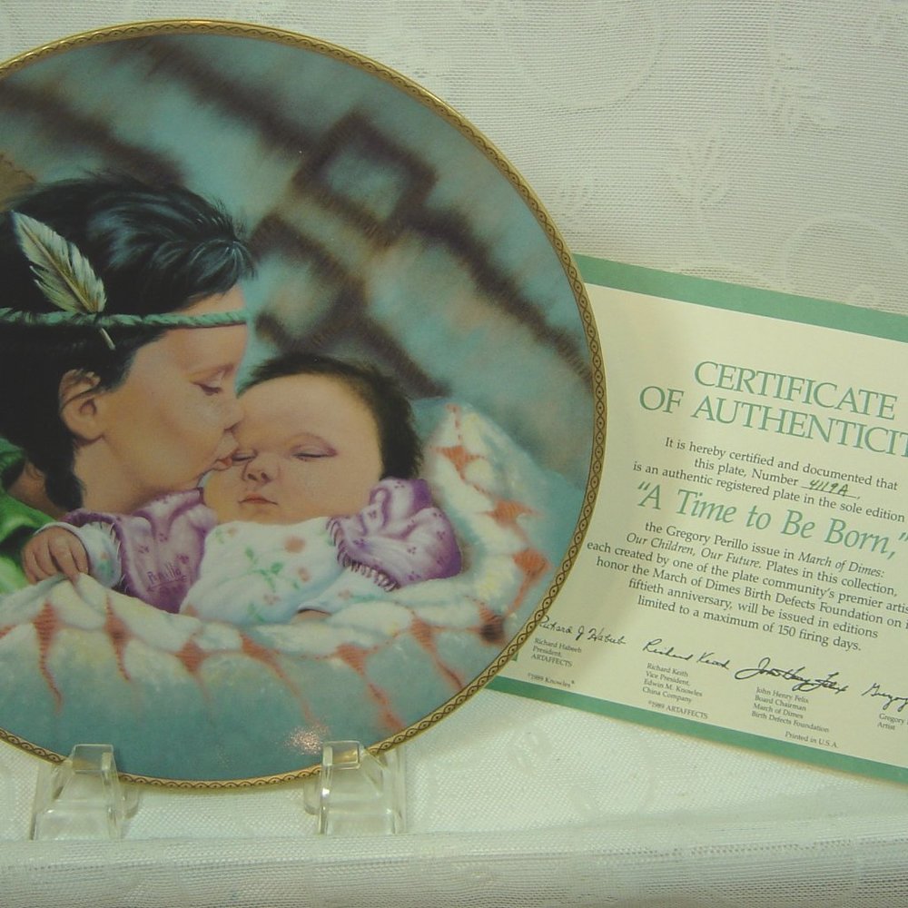 A Time to Be Born collector plate Perillo